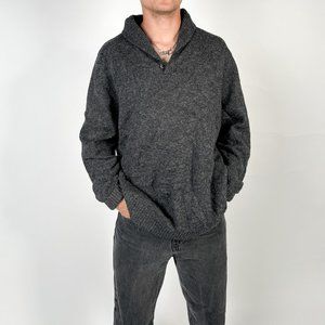 100% SHETLAND WOOL PENDLETON GREY SWEATER